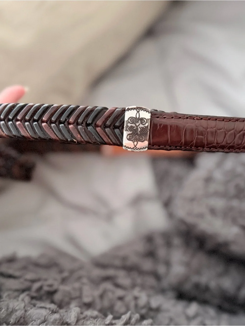 Brighton Brown Leather Belt with silver buckle